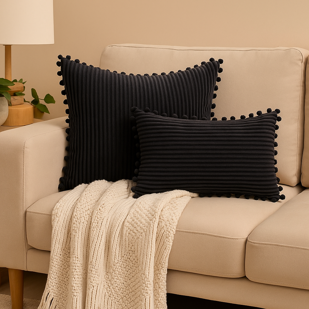 Pom-Pom Cushion Cover