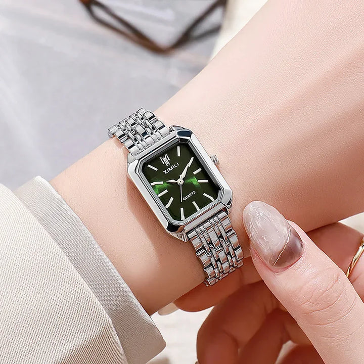 Chloe | Stainless steel square quartz watch