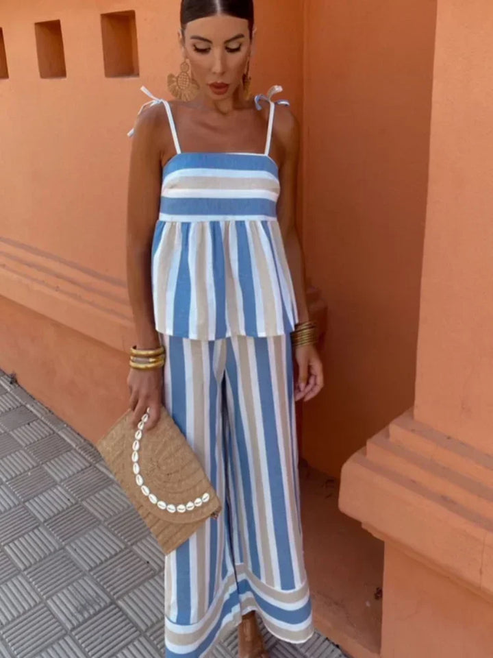 Lottie | Breezy Printed Pants Set for Summer Ease