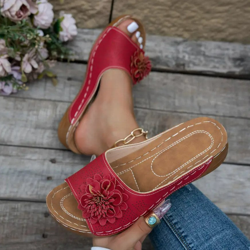Flora | Floral Orthopedic Sandals with All-Day Comfort
