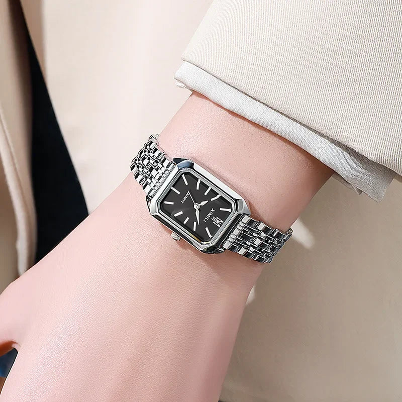 Chloe | Stainless steel square quartz watch