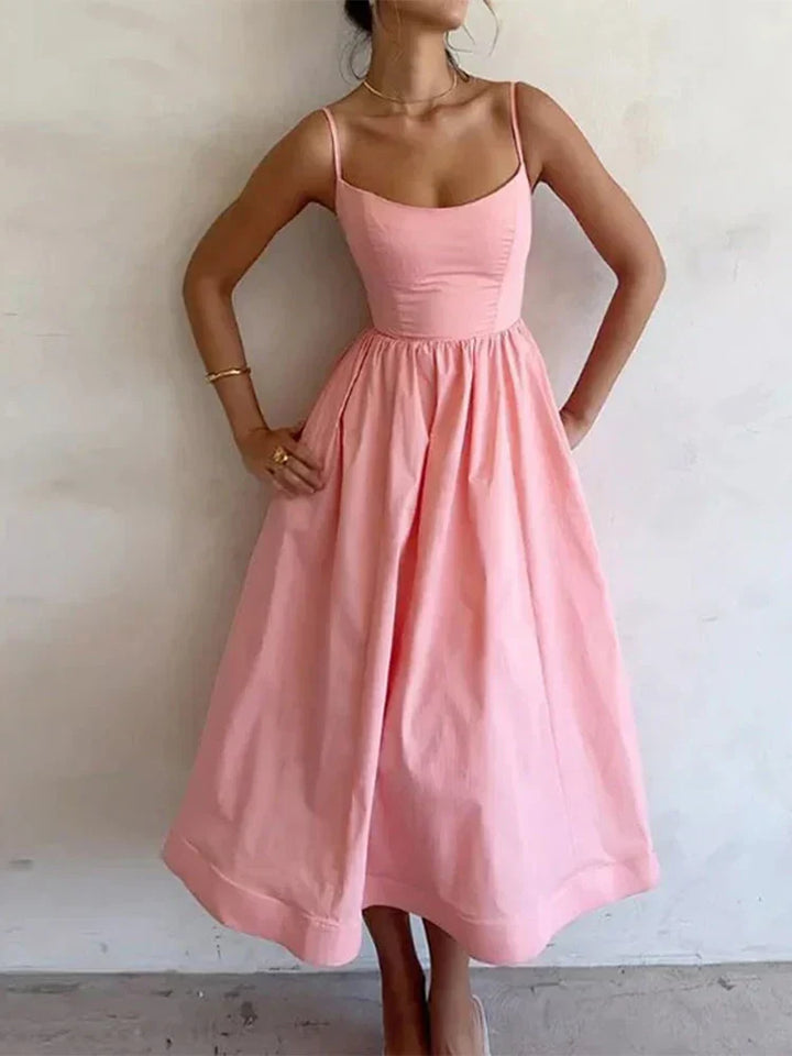 Jovie | Scoop Neck Strappy Dress for Effortless Elegance