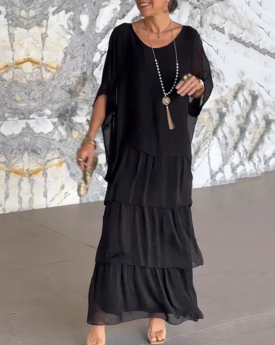 Carolina | Elegant maxi dress with tummy-flattering fit