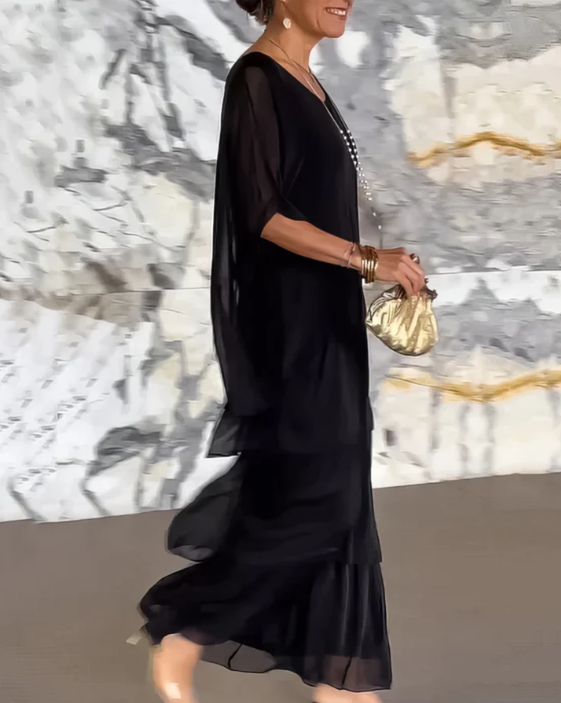 Carolina | Elegant maxi dress with tummy-flattering fit