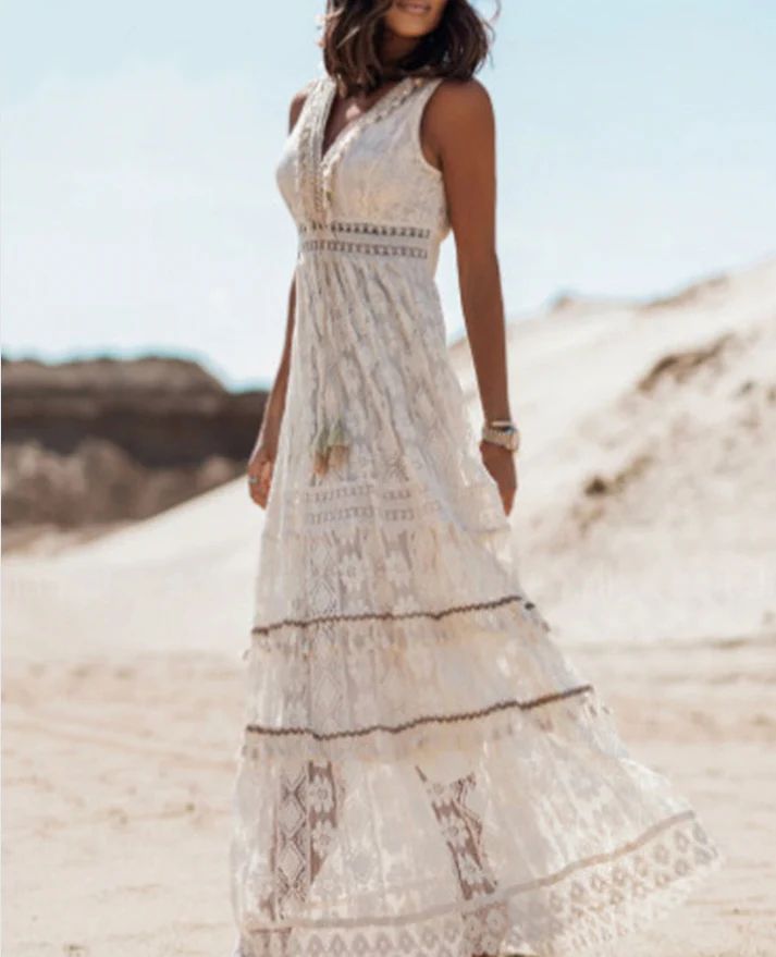Amelie | Bohemian Midi Dress for Effortless Elegance
