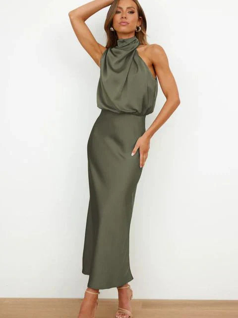 Benthe | Off-Shoulder Midi Dress for Elegant Evenings