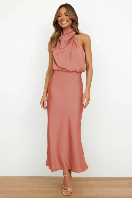 Benthe | Off-Shoulder Midi Dress for Elegant Evenings