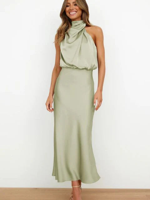 Benthe | Off-Shoulder Midi Dress for Elegant Evenings