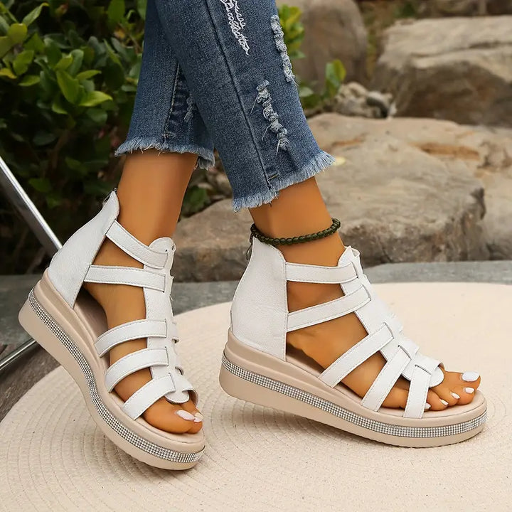Alexa | Sparkling Wedge Sandals for Elevated Elegance