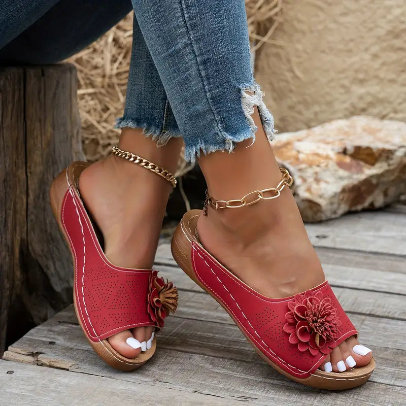 Flora | Floral Orthopedic Sandals with All-Day Comfort