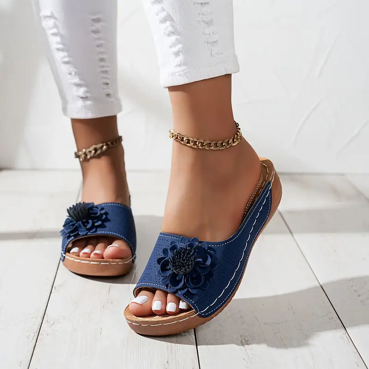 Flora | Floral Orthopedic Sandals with All-Day Comfort