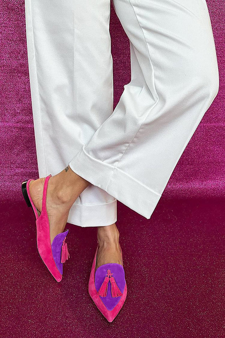 Elizabeth | Statement Ballet Flats with Fringe Accents
