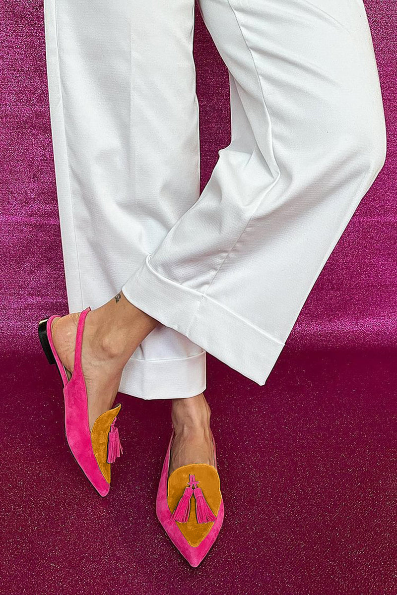 Elizabeth | Statement Ballet Flats with Fringe Accents