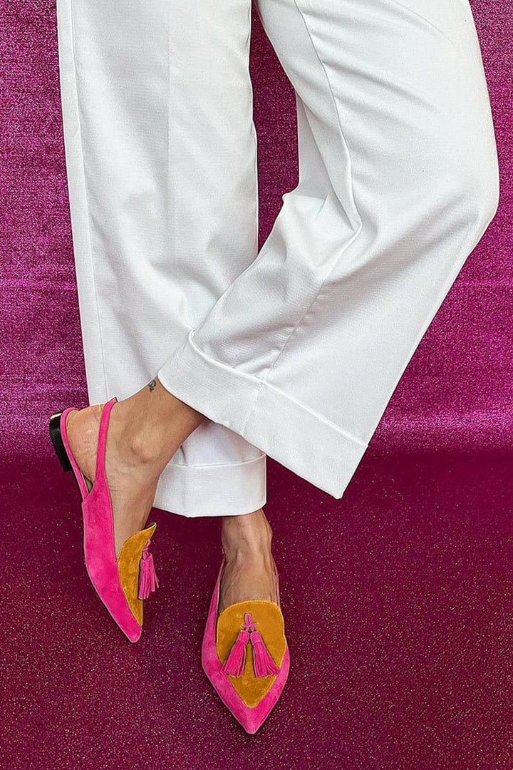 Elizabeth | Statement Ballet Flats with Fringe Accents