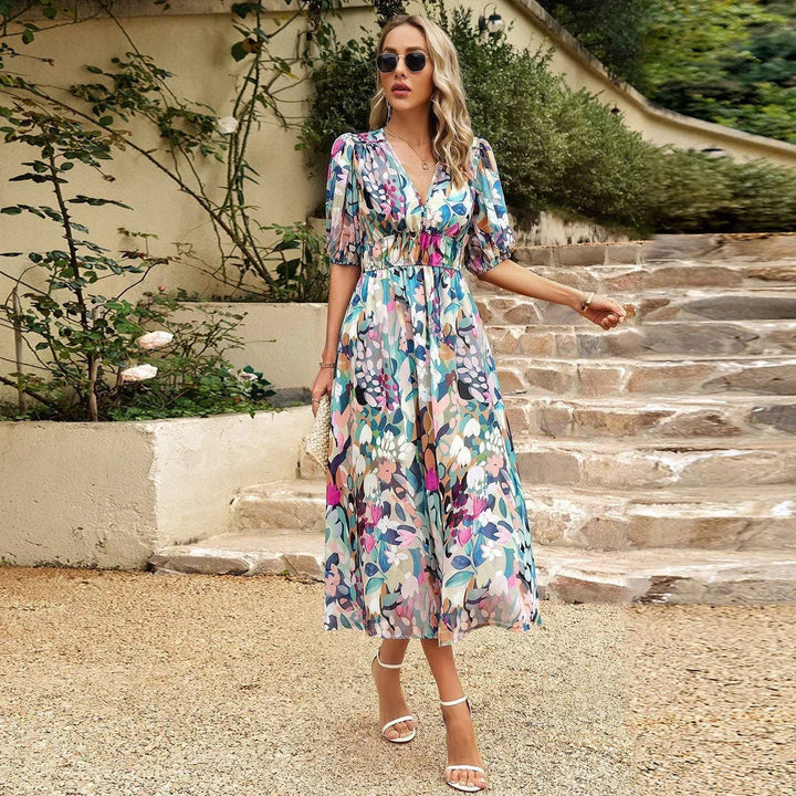 Innova | V-Neck Dress for Effortless Everyday Elegance