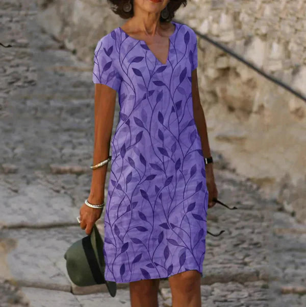 Galina | Casual dress with elegant floral print
