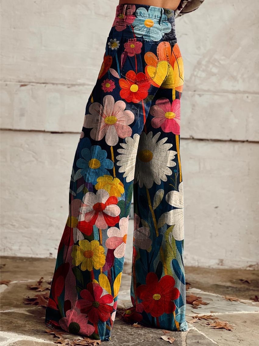Mila | Flowing Floral Pants for Breezy Days