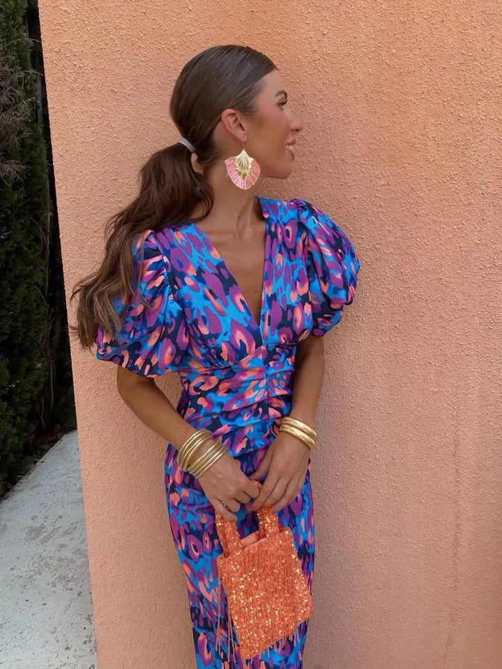 Clara | Colorful Dress with Flowing Ruffles