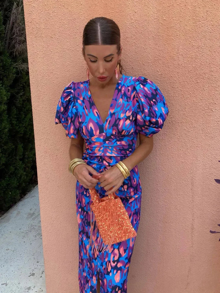 Clara | Colorful Dress with Flowing Ruffles