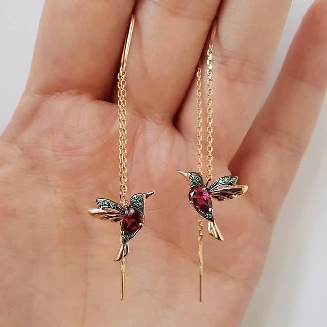 Kolibri | Enamel & Zirconia Drop Earrings