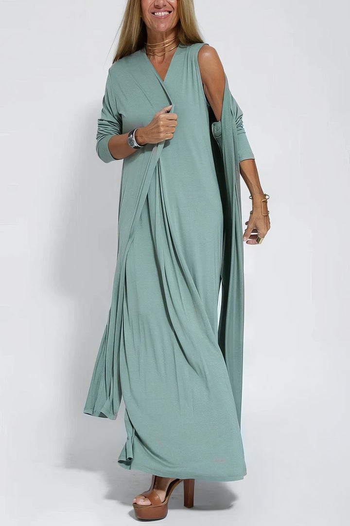 Élodie | Sculpting Dress with Matching Cardigan